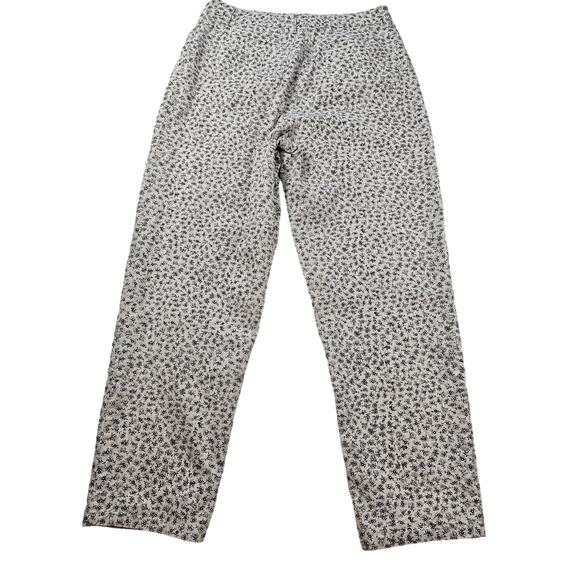 Talbots 10 PETITES 10P floral print ankle capri pants career casual whimsical * - Picture 1 of 7